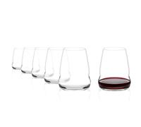 Stölzle Lausitz Copas de Vino Tinto Cocoon Set de 6, 555ml - Copas Sin Pie para Desarrollo Óptimo de Aromas - Cristal de Calidad - Apto para Lavavajillas, Hecho Alemania