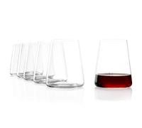 Stölzle Lausitz Copas de Vino Tinto Power Set de 6, 520ml - Modernas Copas Sin Pie para Máxima Liberación de Aroma - Copas de Cristal Planas para Vino - Aptas para Lavavajillas y Resistentes