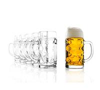 Stölzle Lausitz Isar - Juego de 6 jarras de cerveza (0,25 litros, 0,25 litros), vasos de cerveza de cristal de soda, apto para lavavajillas