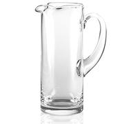 Stölzle Lausitz Jarra de agua de cristal soplado a mano, jarra de cristal estable, 1,25 l, jarra de cristal, adecuado como jarra de agua, jarra para limonada, jarra de zumo