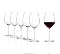 Stölzle Lausitz Juego de 6 copas de vino tinto de alta calidad, ideales para vino de Burdeos, copas de burdeos extrafinas, aptas para lavavajillas con el máximo desarrollo del sabor