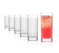 Stölzle Lausitz Juego de 6 vasos de agua New York Bar-Soho, 380 ml, para agua, zumo o cócteles, vasos de zumo de cristal aptos para lavavajillas, sencillos vasos universales
