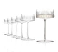 Stölzle Lausitz SOHO Copas de Champán Coupe Set de 6 275ml - Elegantes Copas para Champagne y Cócteles - Copas de Cristal de Alta Calidad - Aptas para Lavavajillas, Made in Germany