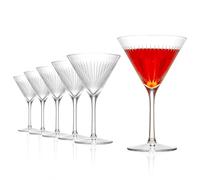 Stölzle Lausitz SOHO Copas de Cóctel Set de 6 250ml - Elegantes Copas para Martini & Cosmopolitan - Copas de Cristal de Alta Calidad con Diseño Estilizado - Apto para Lavavajillas