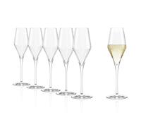 Stölzle Lausitz Copas de champán Symphony/Elegantes copas de champán Juego de 6 piezas/vasos de aperitivo/copas de prosecco