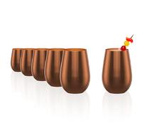 Stölzle Lausitz Vasos Agua Elements Metallic Bronze 6x465ml - Vasos de Cristal para Agua, Zumo y Cócteles - Resistentes a Golpes - Aptos para Lavavajillas - Diseño Elegante y Moderno