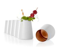 Stölzle Lausitz Vasos Blanco/Bronce Power Set de 6, 380ml - Vasos Modernos para Agua, Vino, Cócteles & Zumo - Vasos de Cristal para Cócteles - Aptos para Lavavajillas y Resistentes a Golpes