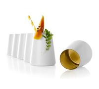 Stölzle Lausitz Vasos Blancos/Dorados Power Juego de 6, 380 ml - Vasos Modernos para Agua, Vino, Cócteles & Zumo - Vidrio de Cristal Alta Calidad - Resistente a Lavavajillas & Golpes, Made in Germany