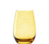 Vasos Twister de Stölzle Lausitz, 465 ml, Ámbar, Juego de 6 Unidades, Bonitos Vasos de Colores, compatibles con lavavajillas