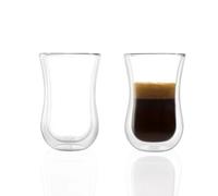 Stölzle Lausitz vasos de café y vasos de té Coffee 'n More, 90 ml, talla S, Juego de 2, taza térmica, para bebidas calientes y frías, soplado artesanalmente, aislantes, apto para lavavajillas