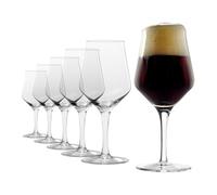 Stölzle Lausitz Juego de 6 vasos de cerveza artesanal, de 0,4 l, 430 ml, muy funcionales, aptos para lavavajillas