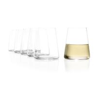Stölzle Lausitz Vasos de Vino Blanco Power Set de 6, 380 ml - Vasos de Cristal Modernos sin Pie para Mejorar el Aroma - Resistentes & Aptos para Lavavajillas, Fabricados en Alemania