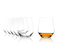 Stölzle Lausitz Vasos de Whisky Quatrophil Set de 6, 370ml - Vasos de Whisky de Diseño Atemporal - Tumbler de Cristal sin Plomo - Resistente y Apto para Lavavajillas