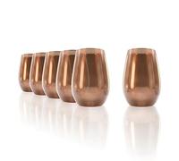 Stölzle Lausitz Vasos Longdrink Mirror Marrón Set de 6 - 465 ml Vasos Altos de Cristal para Cócteles Agua y Zumos - Diseño Espejado Elegante - Aptos para Lavavajillas y Resistentes a Golpes