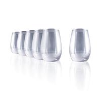 Stölzle Lausitz Vasos Longdrink Mirror Plateado Set de 6 - 465 ml Vasos Altos de Cristal para Agua Zumo y Cócteles - Diseño Espejo Elegante - Sin Plomo - Resistentes a Golpes - Apto Lavavajillas