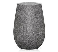 Stölzle Lausitz Vasos Longdrink Stones Basalto Gris Oscuro Set de 6, 465 ml - Vasos Versátiles para Agua, Jugo & Cócteles - Vasos Premium con Look Piedra - Apto para Lavavajillas