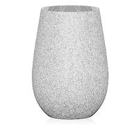 Stölzle Lausitz Vasos Longdrink Stones Set 6 uds - 465 ml Acabado Mate Tipo Piedra - Vasos de Agua, Zumo y Cóctel Resistentes - Cristal sin Plomo Apto Lavavajillas y Alta Durabilidad