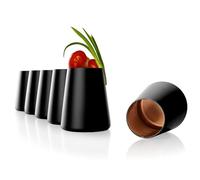 Stölzle Lausitz Vasos Negro/Bronce Power Set 6 uds, 380 ml - Vasos modernos de cristal para agua, vino, cócteles y zumo, resistentes a golpes y aptos para lavavajillas - Made in Germany