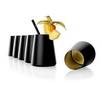 Stölzle Lausitz Vasos Negro/Oro Power Set 6 uds, 380 ml - Vasos modernos para agua, vino, cócteles y zumos - Cristal de alta calidad, resistentes y aptos para lavavajillas - Fabricados en Alemania