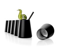 Stölzle Lausitz Vasos Negro/Plata Power Set 6 uds, 380 ml - Vasos modernos para agua, vino, cócteles y zumos - Cristal de alta calidad, resistentes y aptos para lavavajillas - Fabricados en Alemania