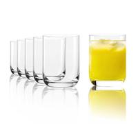 Stölzle Lausitz Vasos pequeños clásicos de 160 ml (llenos de borde), juego de 6 vasos para beber, elegantes vasos universales, vasos de agua de cristal sin plomo, resistentes a los golpes y aptos para lavavajillas