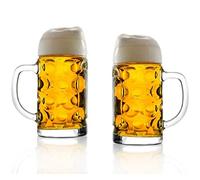 Stölzle Oberglas ISAR - Juego de 2 jarras de Cerveza (1 litro, Estable, Cristal de Lima, 1 L, Apto para lavavajillas)