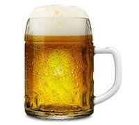Stölzle Oberglas Kaiser Bierkrug - Jarra de cerveza (0,5 L, con marca de llenado, diseño tradicional, 6 unidades, apto para lavavajillas