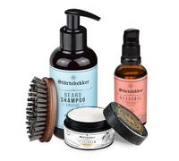 Störtebekker® Premium Anti Picazón Set - Set de cuidado de barba para hombres - Incluye aceite para barba, bálsamo, cepillo para barba, champú para barba, cuidado diario de la barba (Tortuga)