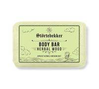 Störtebekker® Premium Body Bar Herbal Wood | Body Scrub Gel de ducha sólido para hombres | Jabón de ducha sólido para hombre y mujer | Limpieza natural, espléndido aroma | Hecho a mano y sin aditivos