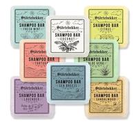 Störtebekker® Premium - Champú sólido (8 fragancias) - Champú vegano hecho a mano para hombre y mujer - cuidado de ducha perfumado para la piel y el cabello - Champú hidratante firme