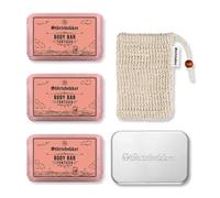 Störtebekker Premium Duschset Body | 3 x Festes Duschgel (Tortuga) incluida Sisal Soap Bag & Soap Box XL para hombre y mujer | vegano & hecho a mano en Holanda