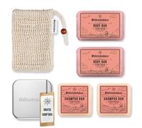 Störtebekker Premium Set de ducha Hair & Body | 2 x champú sólido y 2 x gel de ducha fijo Tortuga para hombre y mujer | incluye jabón y bolsa de sisal | vegano y hecho a mano