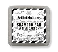 Störtebekker Premium Shampoo Bar Active Carbon | Champú sólido para hombre y mujer con carbón activo | Jabón de ducha 3 en 1 para hombres | Cuidado intensivo para el cabello y el cuero cabelludo