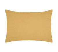 STOF - Funda de Almohada - Tamaño 50 x 70 cm - Calidad percal de algodón - 100% algodón con certificación Oeko-Tex - Color Mostaza - Modelo Elíseo - Ropa de Cama para casa