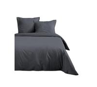 STOF - Funda nórdica - 200 x 200 cm - 100 % algodón con certificación Oeko-Tex - Color pizarra - Modelo Eden - Ropa de cama para el hogar - Suave y cómoda - Ideal para cama doble estándar - 2 personas