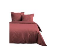 STOF - Funda nórdica - Tamaño de 240 x 220 cm - 100% algodón con certificación Oeko-Tex - Color granacha - Modelo Eden - Ropa de Cama para casa - Ideal para Cama Doble Queen o estándar - 2 Personas
