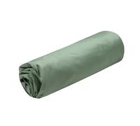 STOF - Sábana Bajera - Tamaño 180 x 200 cm - Gran Gorro de 30 cm - Calidad percal de algodón - 100% algodón con certificación Oeko-Tex - Color Verde - Modelo Elíseo - Ropa de Cama para casa - Suave y