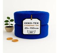 StoffBook Piel de oso de peluche, tejido de piel de peluche, color azul real, 25 x 155 cm