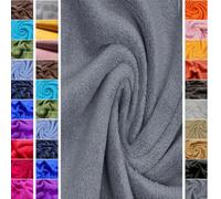 Stoffbook Tela de forro polar suave gris Wellness, E221 (gris)