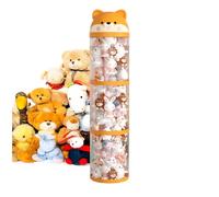 Stoffed Toy Storage Tube - Tubo organizador de juguetes | 3 capas grandes de peluche transparente portaanimales | Decoración navideña contenedor de almacenamiento para habitación de los niños