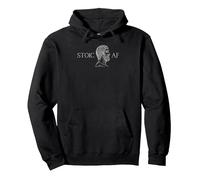 Stoic AF - Regalo Divertido para estoicos - Cara de estoicismo 2 Sudadera con Capucha, Unisex para Adultos, Negro, M