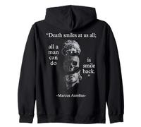 Stoic Marcus Aurelius Philosophy Death Smiles At Us All Sudadera con Capucha