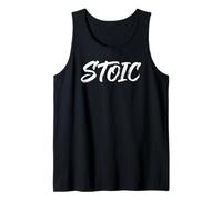 Stoic Minimalista Moderna Filosofía Bold Gráfico Tipográfico Camiseta sin Mangas