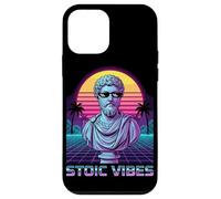 Stoic Vibes Aurelius Vaporwave Retro Sunset Filosofía Carcasa para iPhone 12 Mini