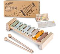 Stoie's 8 piastrelle Colours of Joy C-Key Xylofon tastiera giocattolo per Bambini piccoli con bacchette e spartiti