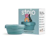 STOJO Cuenco plegable de eucalipto, 36 onzas, cuenco de silicona reutilizable para alimentos fríos y calientes, perfecto para viajes, preparación de comidas, almuerzo para llevar, camping y