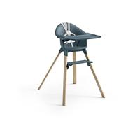 Stokke Clikk - Silla alta, color azul fiordo, trona todo en uno con bandeja + arnés, ligera, duradera y apta para viajes, ergonómica con características ajustables, ideal para 6-36 meses o hasta 33