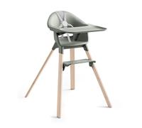 Stokke Clikk Trona alta portátil para bebé con bandeja, reposapiés y arnés, fácil montaje sin herramientas para el hogar y viajes, de 6 meses a 3 años, verde glaciar