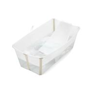 Stokke Flexi Bath® Bañera con Soporte para Recién Nacido, Beige Arena | Bañera plegable con soporte para recién nacido incluido, desde el nacimiento hasta los 4 años, sin BPA.