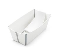 Stokke Flexi Bath - Bañera portátil para bebé con soporte para bañera para recién nacido, Blanco/Gris, New Features